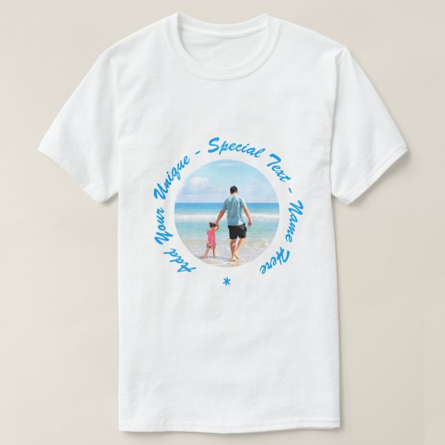Personalizada sua camisa fotográfica com texto per (Frente do Design)