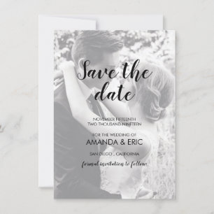 Personalizado 2 Foto Casamento Salvar o Cartão de 