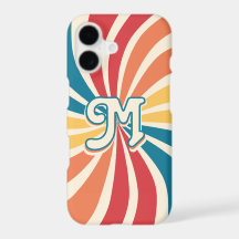 Personalizado 70s Retro Sunburst Multi-Cores