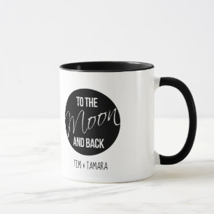 Personalizado à lua e à caneca traseira