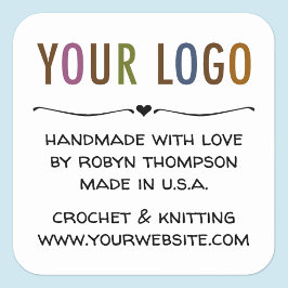 Personalizado à mão com adesivos com amor com logo