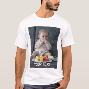 Personalizado. Adicionar Foto e Texto. Camiseta Pe