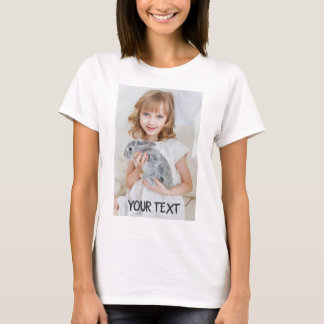 Personalizado. Adicionar Foto e Texto. T-Shirt Per