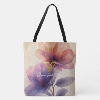 Personalizado: Bolsa Floral de Graça, Elegância Bl