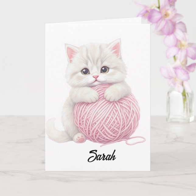 Personalizado | Cartão de Hora de Brincar com Fio  (Orquídea)
