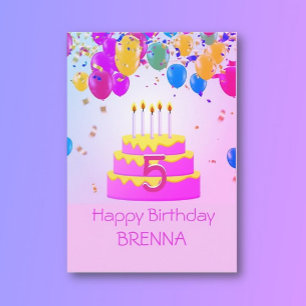 Personalizado! Cartão Personalizado de Aniversário