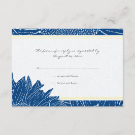 ::personalizado: Cartão RSVP de Girassol: Amarelo 