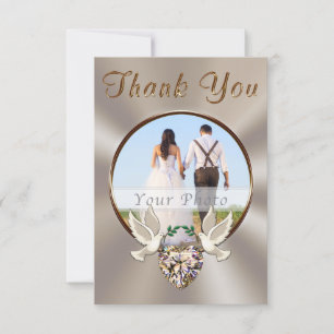 Personalizado, Casamento Obrigado Cartões com Imag