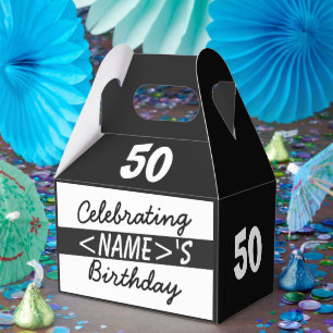 Personalizado Celebrando uma Caixa de Favor de 50