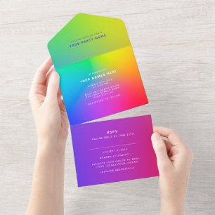 Personalizado Chamativo Arco-íris Moderno Elegante