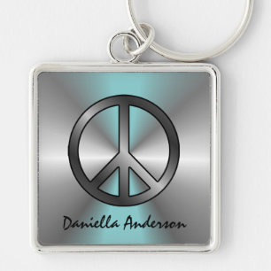Personalizado: Chaveiro do sinal de paz da