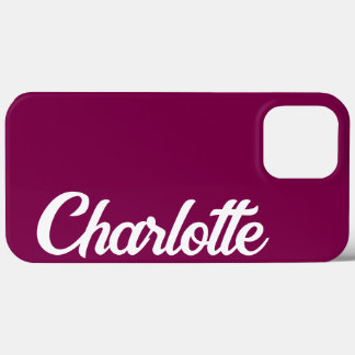 Personalizado Clássico Elegante Monograma Vinho iP
