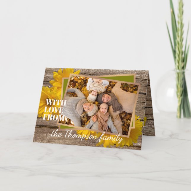 Personalizado Com Amor Por Cartão De Férias De Açã (Frente)