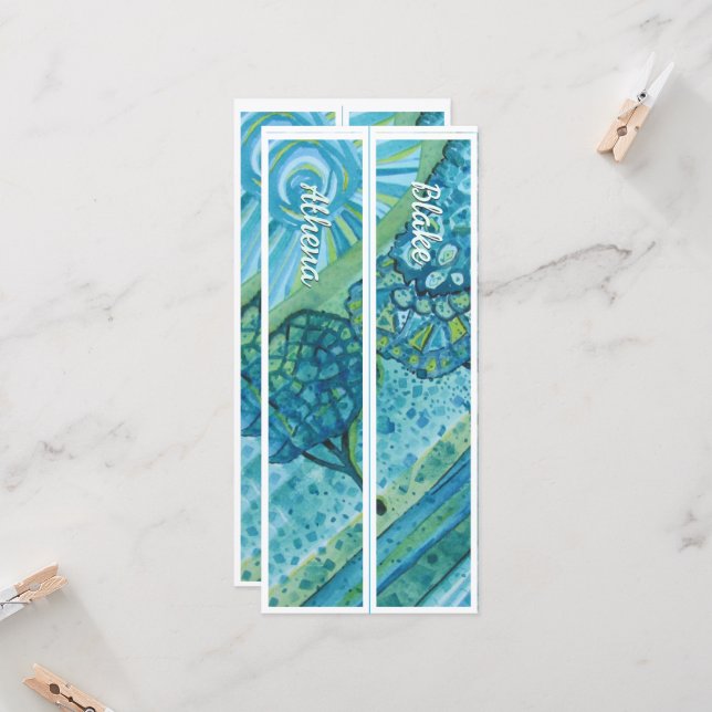 Personalizado com o Nome Whimsical Dois Marcadores (Frente/Verso In Situ)