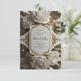 [Personalizado] Convite para Casamento Branco Eleg