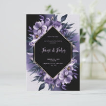 [Personalizado] Convite para Casamento Roxo Elegan