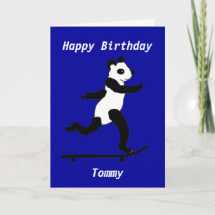 Personalizado do Cartão de Aniversário Panda do Sk