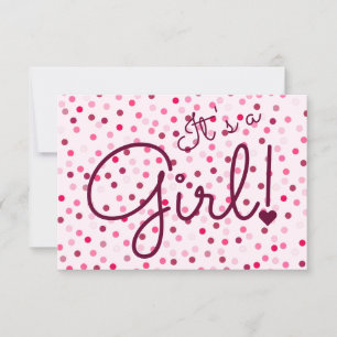 Personalizado, é uma garota! Placa Bolinhas rosa
