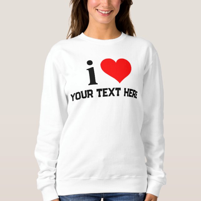 Personalizado em camisas de texto do coração | Faç (Frente)