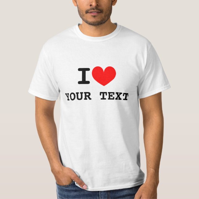 Personalizado em t-shirts de texto cardíaco | Faça (Frente)