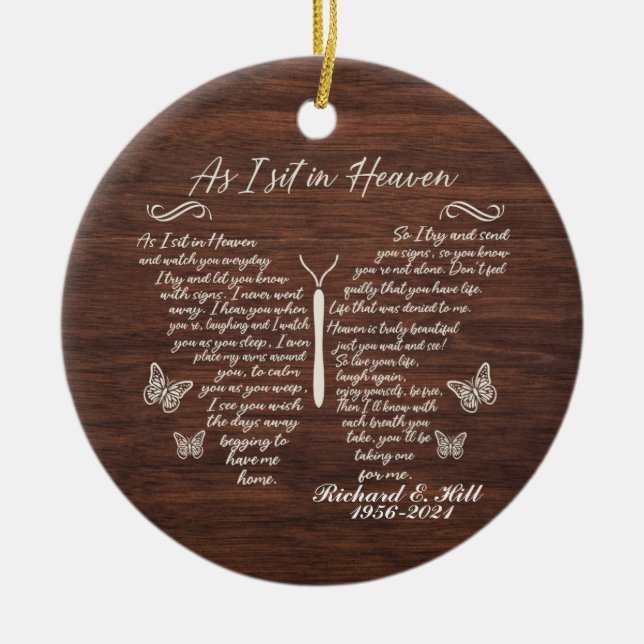 Personalizado Enquanto Sento No Enfeites de natal  (Frente)