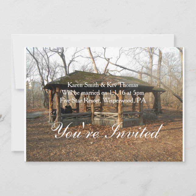 Personalizado este Convite Rústico Lindo (Frente)