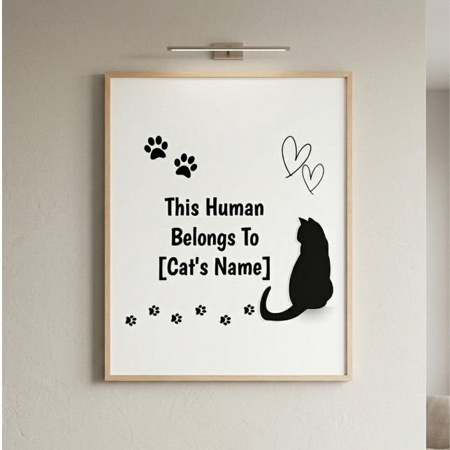 Personalizado Este Humano Pertence ao Gato Poster (Criador carregado)