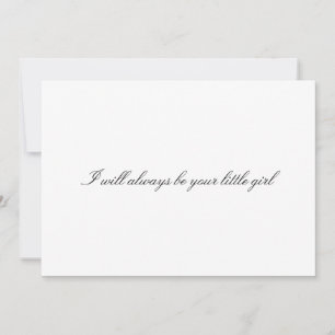 Personalizado "Eu serei sempre sua menina"