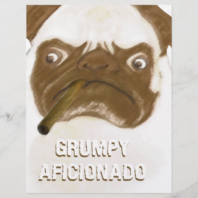 Personalizado Grumpy AFICIONADO Puggy Cigar (Frente)