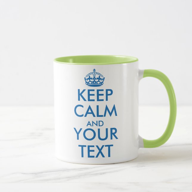 Personalizado mantenha a calma e a sua caneca do (Direita)