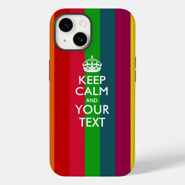 PERSONALIZADO MANTENHA A CALMA E Seu Texto (Verso)