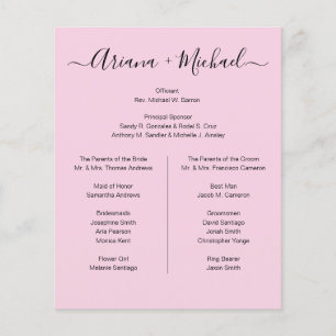 Personalizado Minimalista rosa Preto Simples festa