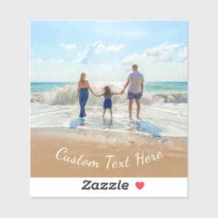 Personalizado o seu adesivo fotográfico com texto 