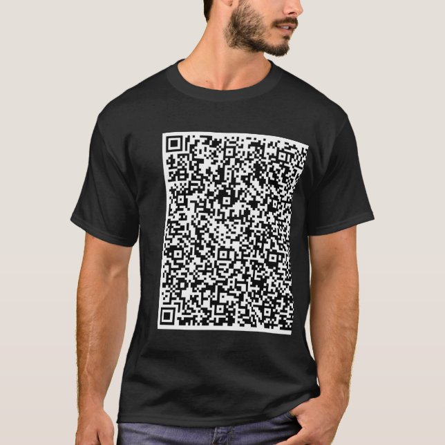 Personalizado o seu Design QR Code T-Shirt Modelo (Frente)
