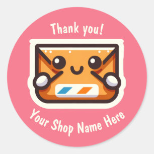 Personalizado Obrigado Autocolantes para Pequenas