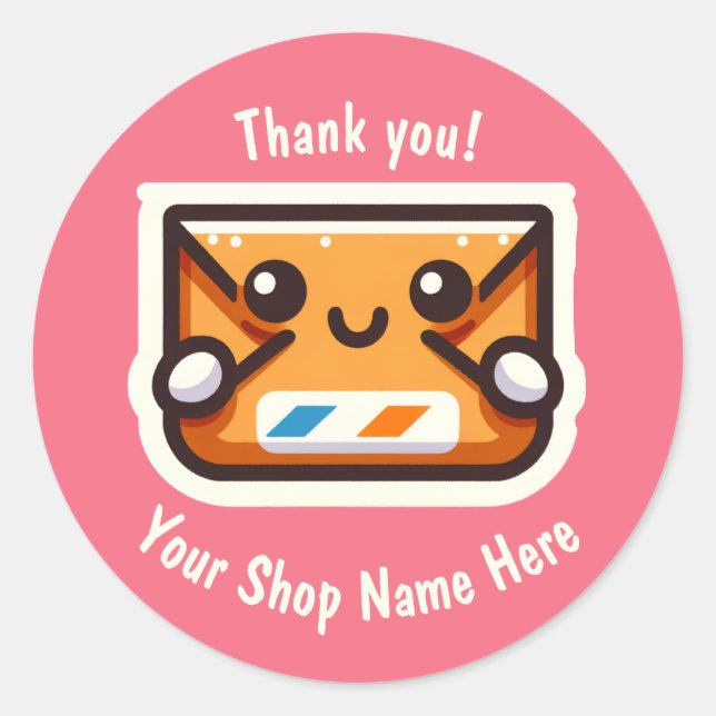 Personalizado Obrigado Autocolantes para Pequenas  (Frente)