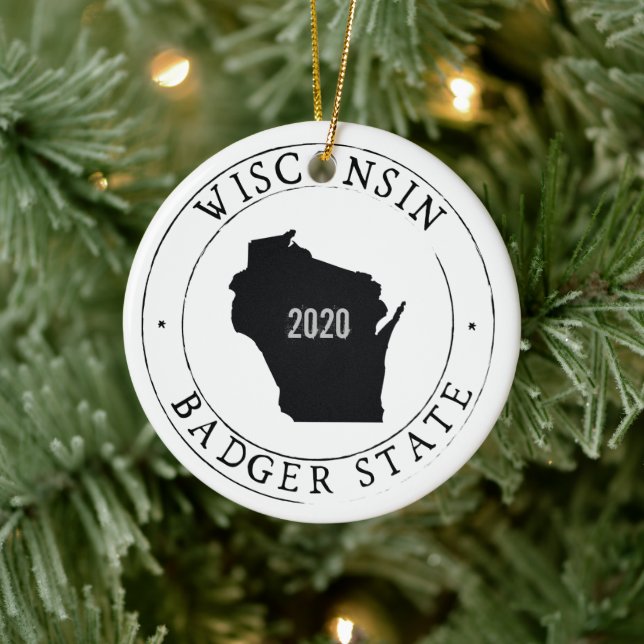 Personalizado Ornamento de Wisconsin (Árvore)