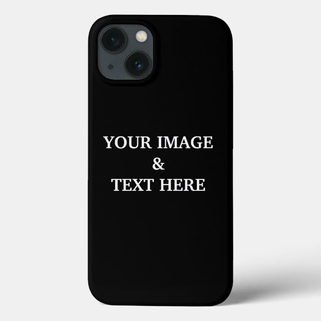 Personalizado Personalizado Preto Sua Própria Foto (Verso)