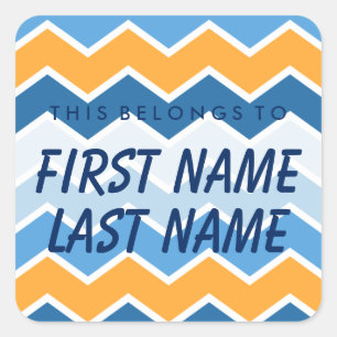 Personalizado Pertence Ao Adesivo Quadrado