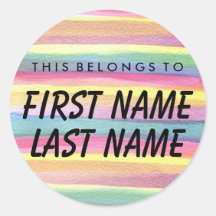 Personalizado Pertence Ao Adesivo Redondo