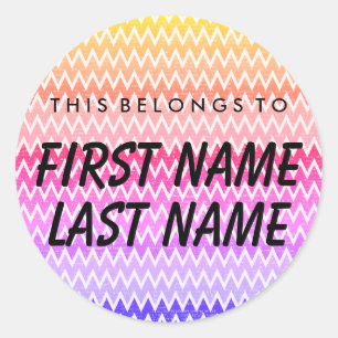 Personalizado Pertence Ao Adesivo Redondo