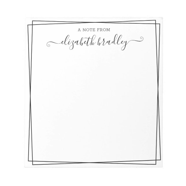 Personalizado por chic | Da Mesa Do Bloco De Notas (Frente)