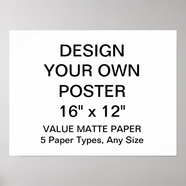 Personalizado Poster de Matriz de Valor de 16" x 1 (Frente)