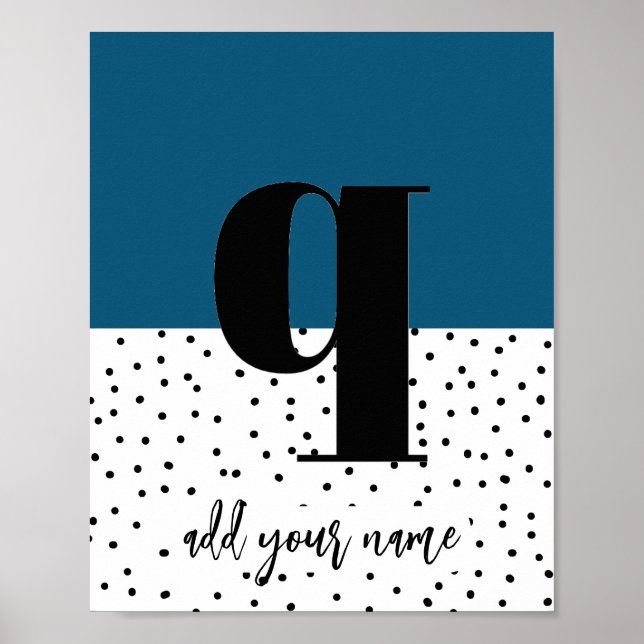 PERSONALIZADO - Poster - Minúsculas q (Frente)
