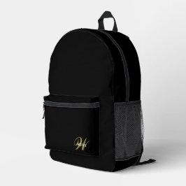 Personalizado Preto Dourado Inicial l Elegante Min