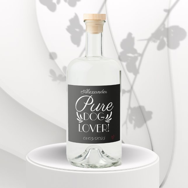 Personalizado "Puro Cachorro Lover" (Personalized "Pure Dog Lover" Liquor Bottle Labe)