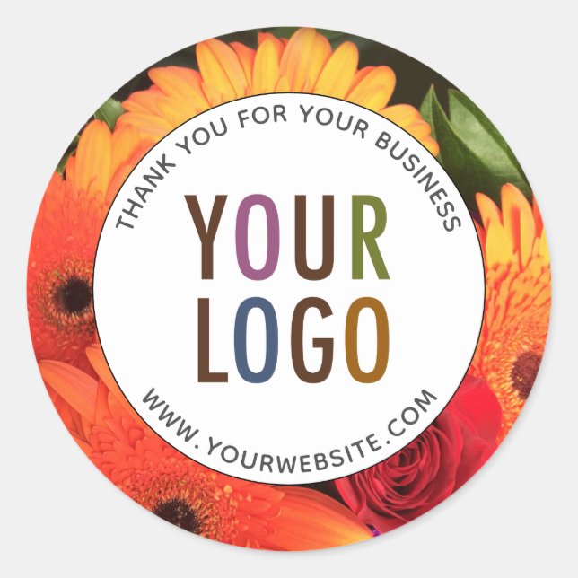 Personalizado redondo, agradece a você os adesivos (Frente)