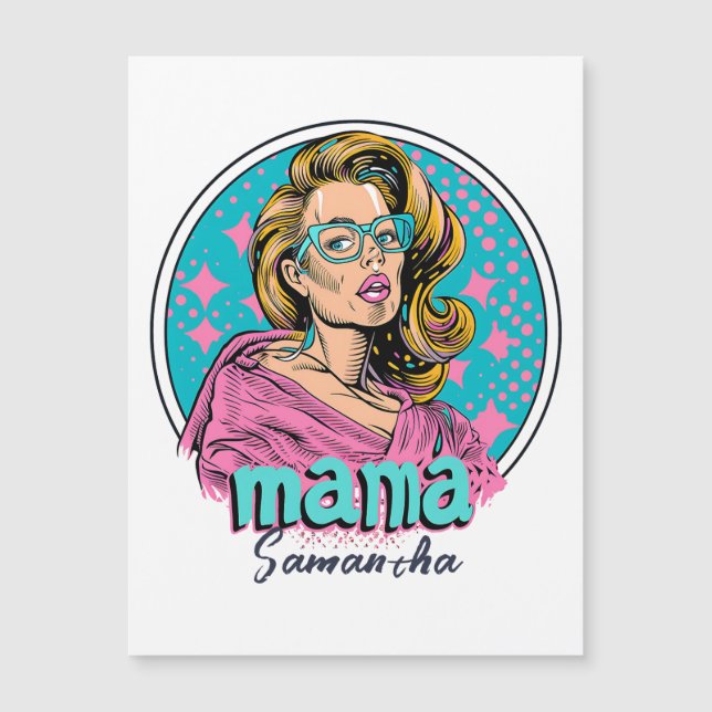 Personalizado Retro Mama Pop Art (8) (Frente)