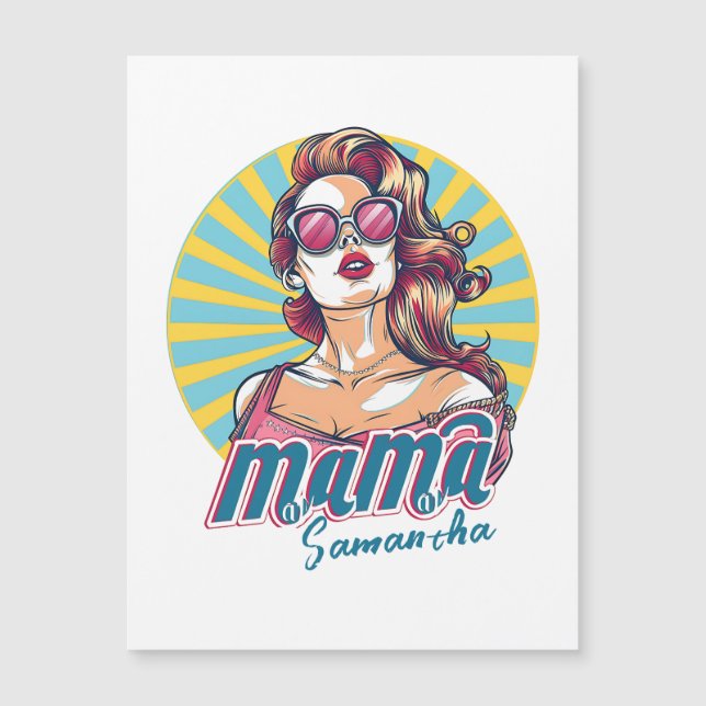 Personalizado Retro Mama Pop Art (9) (Frente)