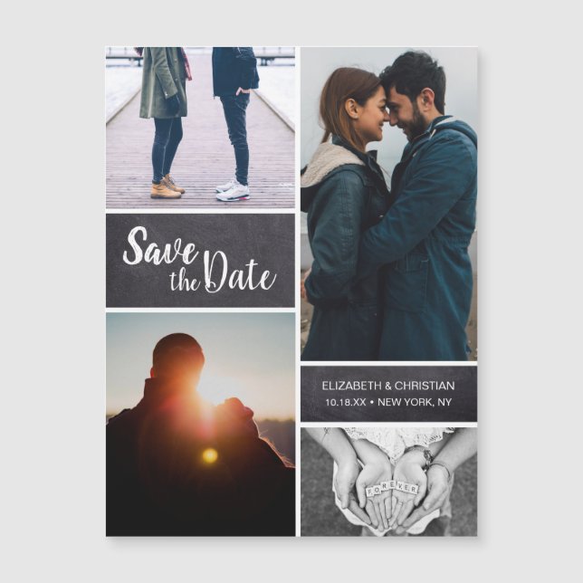 Personalizado Salvar a data Colagem de Fotos de Ca (Frente)